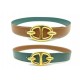 CEINTURE HERMES T 76 CUIR REVERSIBLE GOLD 28MM + BOUCLE CHAINE D'ANCRE BELT 680€