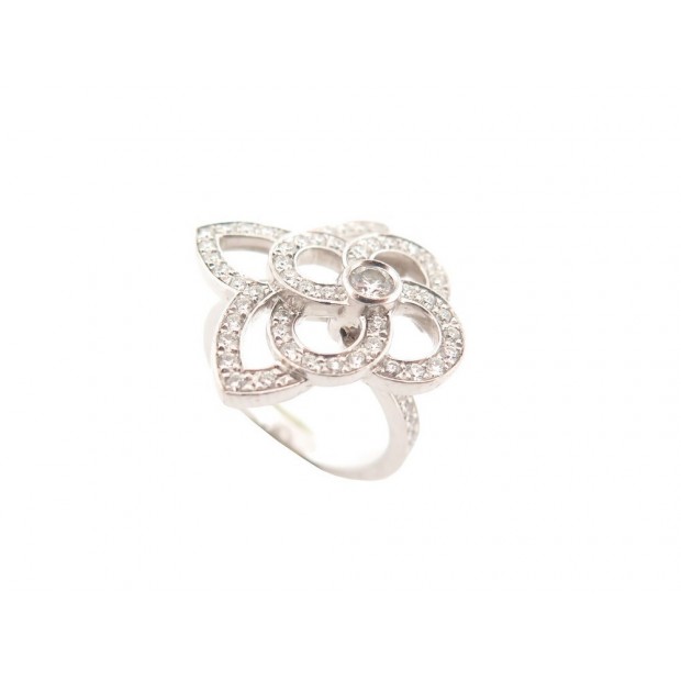 BAGUE LOUIS VUITTON LES ARDENTES FLEUR 50 OR BLANC 18K ET DIAMANTS RING 4685€