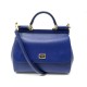 SAC A MAIN DOLCE & GABBANA SICILY CUIR GRAINE AVEC BANDOULIERE BLEU PURSE 1300€