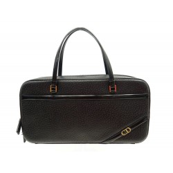 SAC A MAIN CHRISTIAN DIOR BOWLING 2001 EN CUIR PECARI NOIR BLACK HAND BAG 1500€