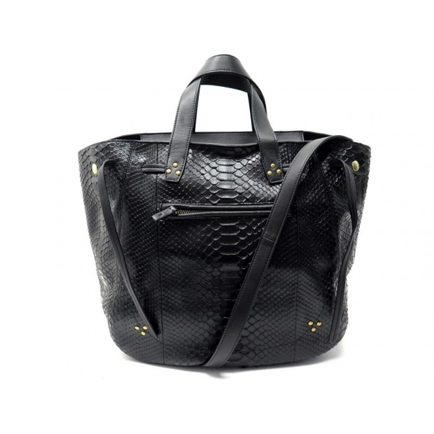 NEUF SAC A MAIN JEROME DREYFUSS MARIUS 16313 CUIR DE PYTHON NOIR 2022 BAG 1490€