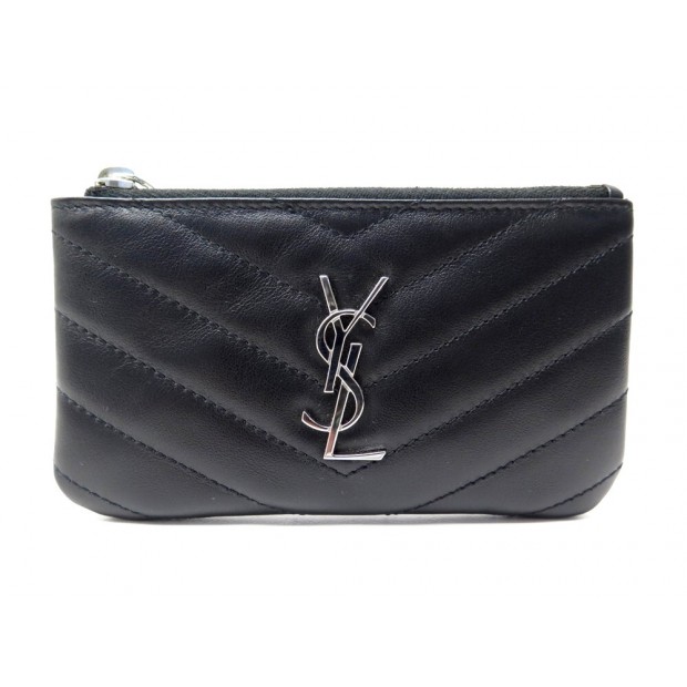 NEUF PORTE CLES SAINT LAURENT CASSANDRE 438386 YSL CUIR MATELASSE MONNAIE 295€