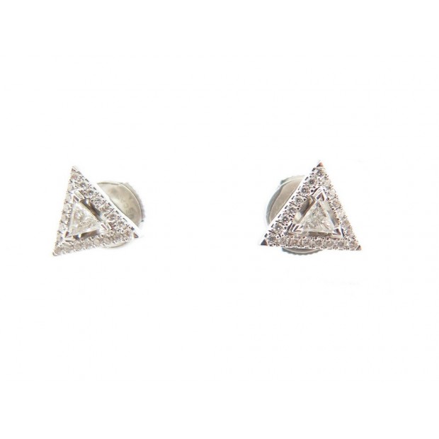 NEUF BOUCLES D'OREILLES MESSIKA THEA 6446 EN OR DIAMANTS 0.36CT EARRINGS 2350€