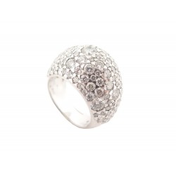 BAGUE DE BEERS ICE ON FIRE T53 EN OR BLANC ET DIAMANT 6.57CT WHITE GOLD RING