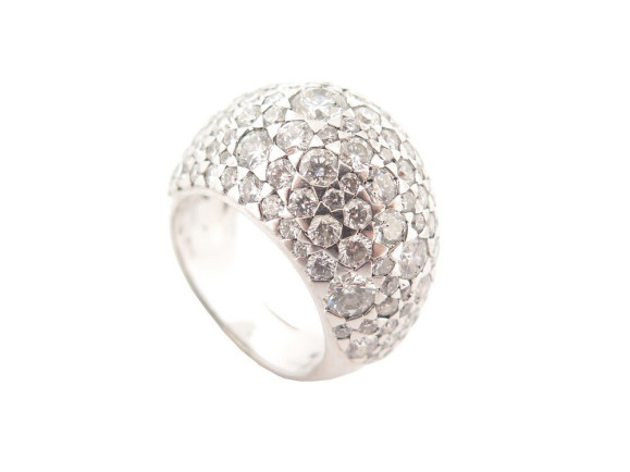 bague de beers ice on fire t53 en or blanc et diamant