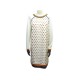 ROBE HERMES A MANCHES LONGUES IMPRIME JEU DE BILLES SOIE COTON BLANC DRESS 890€