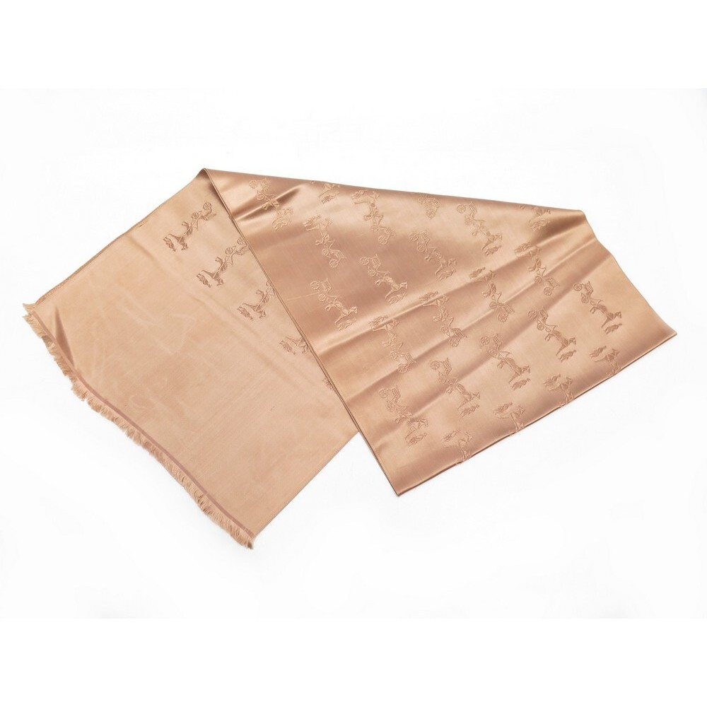 echarpe hermes foulard caleches en soie beige