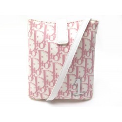 SAC A MAIN CHRISTIAN DIOR GIRLY POCHETTE BANDOULIERE TOILE OBLIQUE ROSE BAG 790€