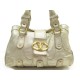 SAC A MAIN VALENTINO FERMOIR BOUCLE V LOGO EN CUIR DORE HAND BAG PURSE 1980€