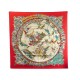 NEUF FOULARD HERMES CIRQUE MOLIER PHILIPPE DUMAS EN SOIE ROUGE SILK SCARF 410€