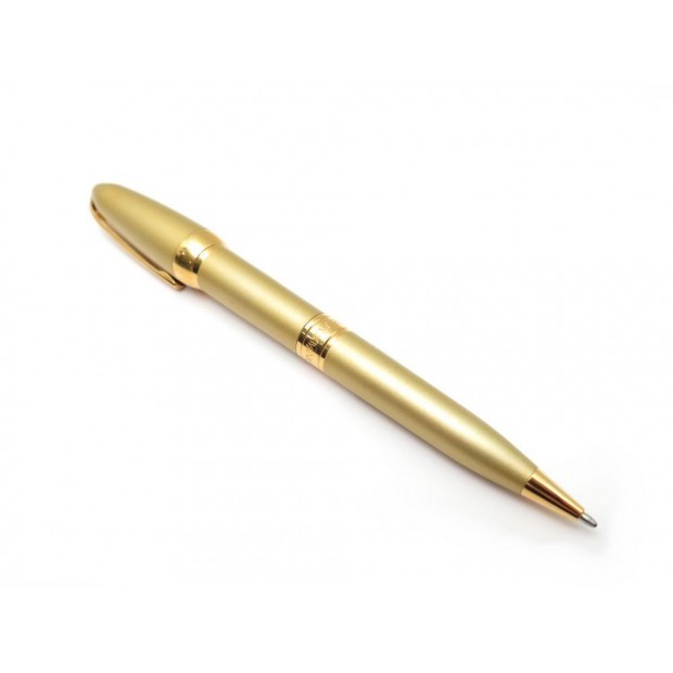 NEUF STYLO BILLE YVES SAINT LAURENT GAMME COLLECTION EN METAL DORE BALLPOINT PEN