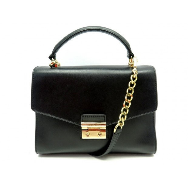 SAC A MAIN MICHAEL KORS SLOAN 30F7GSLS2L CUIR NOIR BANDOULIERE HAND BAG 375€