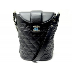 NEUF SAC A MAIN CHANEL SEAU RABAT CC TIMELESS CUIR MATELASSE NOIR BUCKET 5500€