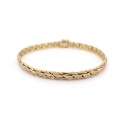 BRACELET GOURMETTE MAILLE FORCAT EN OR JAUNE 18K 13.3GR 23CM YELLOW GOLD