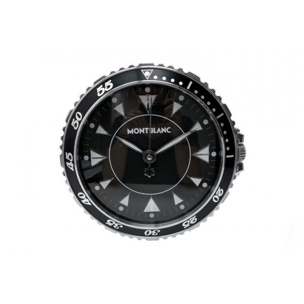 NEUF HORLOGE MURALE MONTRE MONTBLANC MEISTERSTUCK SPORT 32CM PENDULE NOIR CLOCK