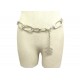 CEINTURE CHANEL CHAINE LARGE LOGO CC T 80 90 MAILLONS ARGENTE + BOITE BELT 1990€