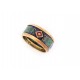 BAGUE MICHAELA FREY FREYWILLE MISS SCARABEE EGYPTE T55 EN EMAIL OR 18K RING 450€