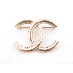 NEUF BROCHE CHANEL LOGO CC COLLECTION 2022 EN METAL DORE GOLDEN BROOCH NEW 550€