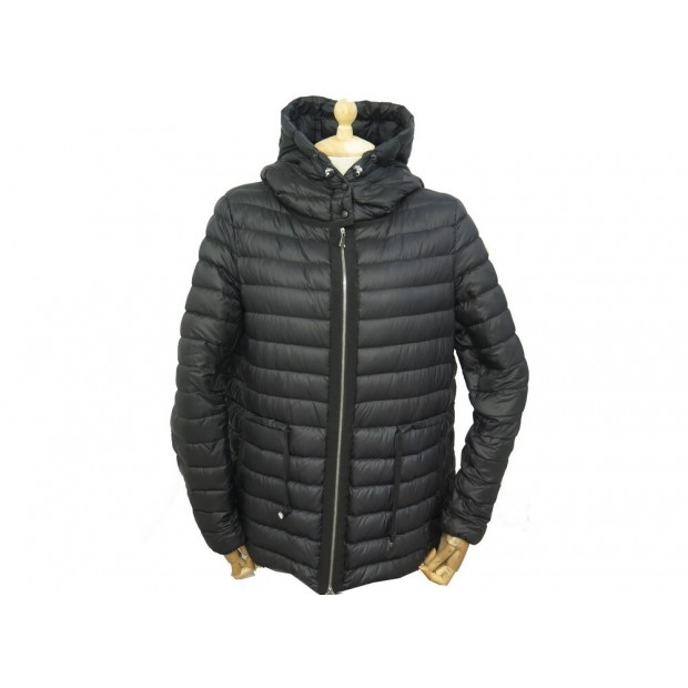 BLOUSON DOUDOUNE MONCLER LONGUE SAISON RAIE GIUBBOTTO T4 XL 44 NOIR MANTEAU 975€