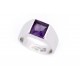 BAGUE CARTIER TANK T52 EN OR BLANC 18K 10.8GR SERTIE PIERRE AMETHYSTE RING 2490€