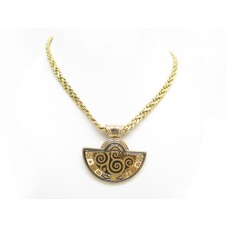 NEUF COLLIER PENDENTIF MICHAELA FREY FREYWILLE DEMI-LUNE + CHAINE TORSADEE 620€