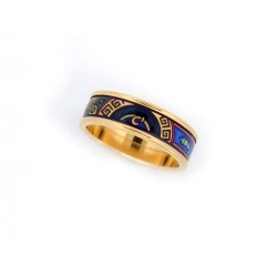 NEUF BAGUE MICHAELA FREY FREYWILLE ULTRA EGYPTE T 53 EMAIL DORE ENAMEL RING 410€