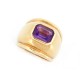 VINTAGE BAGUE POIRAY T54 EN OR JAUNE 18K 13.2GR SERTIE PIERRE AMETHYSTE RING