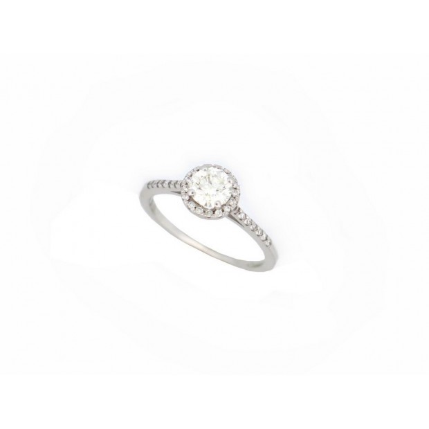 BAGUE SOLITAIRE DIAMANTS BRILLANTS 0.7CT T 52 EN OR BLANC 18K DIAMONDS GOLD RING