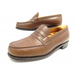 CHAUSSURES JM WESTON MOCASSINS 3E 37 CUIR MARRON + EMBAUCHOIRS LOAFER SHOES 820€