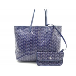 NEUF SAC A MAIN GOYARD SAINT LOUIS PM TOILE GOYARDINE BLEUE CABAS POCHETTE BAG