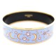 BRACELET HERMES IMPRIME ETOILE LUNE LARGE EMAIL BLEU ET DORE BLUE BANGLE 505€