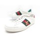 CHAUSSURES BASKET GUCCI ACE BRODE ABEILLE 429446 7.5 IT 42.5 FR CUIR SHOES 620€