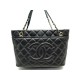 NEUF SAC A MAIN CHANEL CABAS SHOPPING LOGO CC GM CUIR CAVIAR NOIR TOTE BAG 5800€