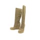 CHAUSSURES GUCCI BOTTES TALONS 247156 MORS 38.5 DAIM BEIGE HORSEBIT BOOTS 1390€