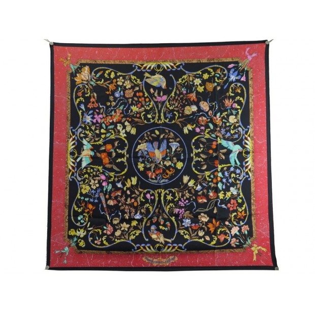 FOULARD HERMES PIERRES D'ORIENT ET D'OCCIDENT ZOE PAUWELS CARRE NOIR SCARF 410€