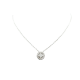 COLLIER BARRIER ET FILS OR BLANC 18K SERTI 18 DIAMANTS 0.15CT DIAMONDS NECKLACE