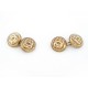 VINTAGE BOUTONS DE MANCHETTE CHANEL LOGO CC EN METAL DORE GOLDEN METAL EARRINGS