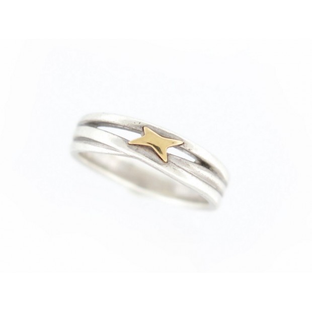 BAGUE MAUBOUSSIN KIFF AND KISS 52 ARGENT 925 OR JAUNE 18K SILVER GOLD RING 390€