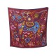 NEUF FOULARD HERMES EN ATTENDANT ULYSSE MANLICK CARRE GEANT 140 SOIE BOITE SCARF