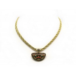 NEUF COLLIER PENDENTIF MICHAELA FREY FREYWILLE DEMI-LUNE + CHAINE TORSADEE 620€