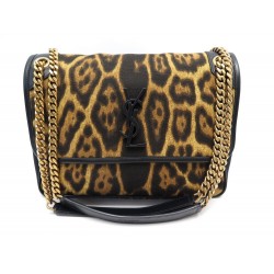 NEUF SAC A MAIN SAINT LAURENT NIKI LEOPARD 548942 EN TOILE & CUIR HAND BAG 2200€