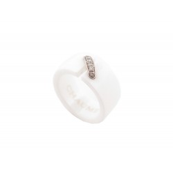 BAGUE CHAUMET LIENS 081956 T52 CERAMIQUE BLANCHE OR BLANC DIAMANTS 0.12 CT 1070€