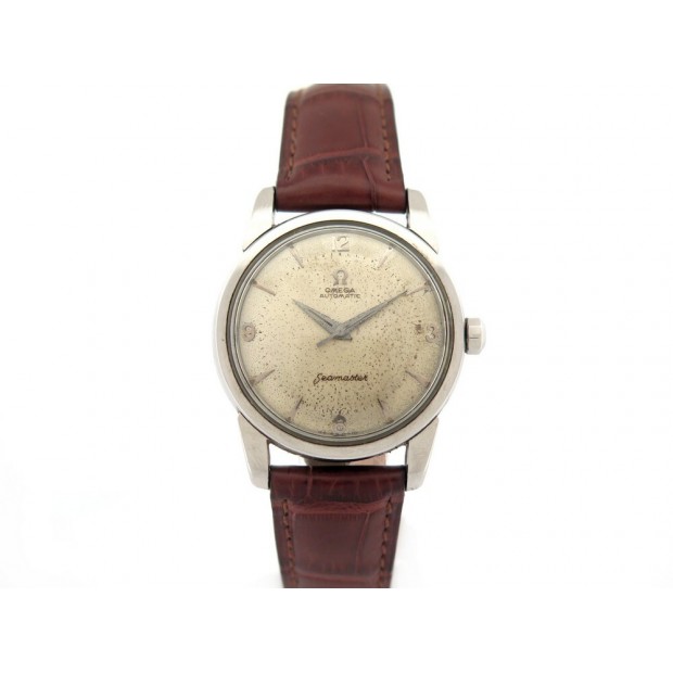 VINTAGE MONTRE OMEGA SEAMASTER 2767-4 SC AUTOMATIQUE 34 MM ACIER ET CUIR WATCH