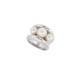 BAGUE POIRAY FIDJI T49 EN OR BLANC 18K 19.2 GR SERTIE DE PERLES GOLD RING 5490€