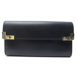 NEUF PORTEFEUILLE LANCEL LE L COMPAGNON A06203 EN CUIR BLEU NUIT NEW WALLET 395€