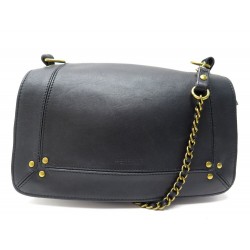 SAC A MAIN JEROME DREYFUSS BOBI S BANDOULIERE EN CUIR AGNEAU NOIR HAND BAG 650€