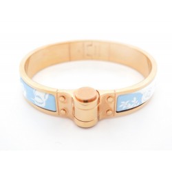 BRACELET HERMES CHARNIERE EQUATEUR 18 CM EN EMAIL FINITION PLAQUE OR JEWEL 575€