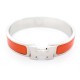 BRACELET HERMES CLIC H EMAIL ORANGE ACIER PALLADIE H700001 18 CM BANGLE 575€