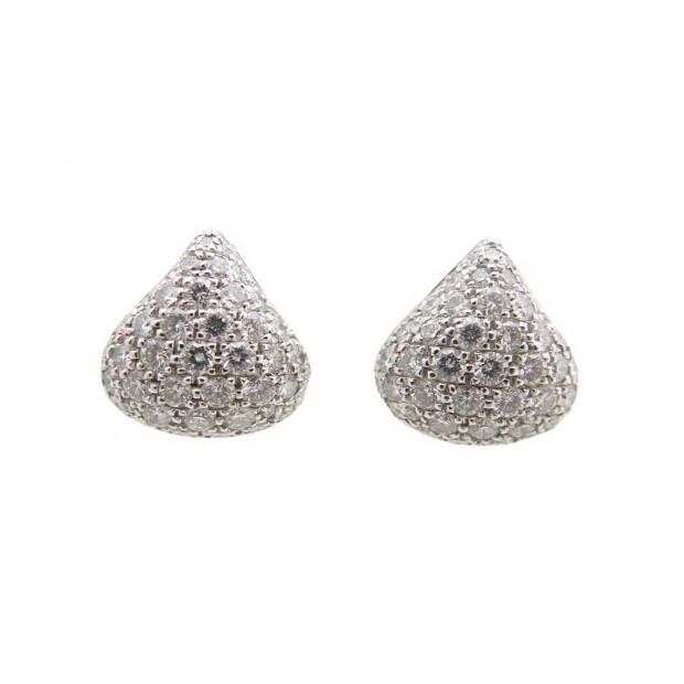 NEUF BOUCLES D'OREILLES CHOPARD PUSHKIN 83/3383 PAVAGE 140 DIAMANTS OR 6GR 9155€