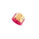 BAGUE LOUIS VUITTON LOCK ME M66832 TAILLE 53 EN RESINE ROSE ET METAL DORE RING